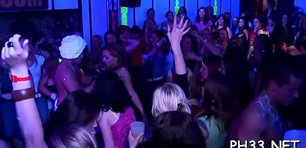  Lots of group-sex on dance floor